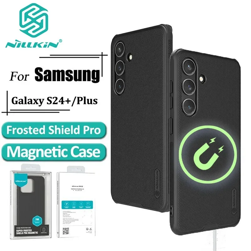 

Nillkin-Super Frosted Shield Pro Case for Samsung Galaxy S24 Plus, Thin, Matte, Anti Fingerprint, Shockproof Back Cover, Matte