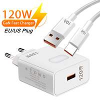 120W USB Charger GaN Fast Charging High Speed Charger QC 3.0 Universal Mobile Phone Adapter for IPhone Xiaomi 15 Samsung Huawei