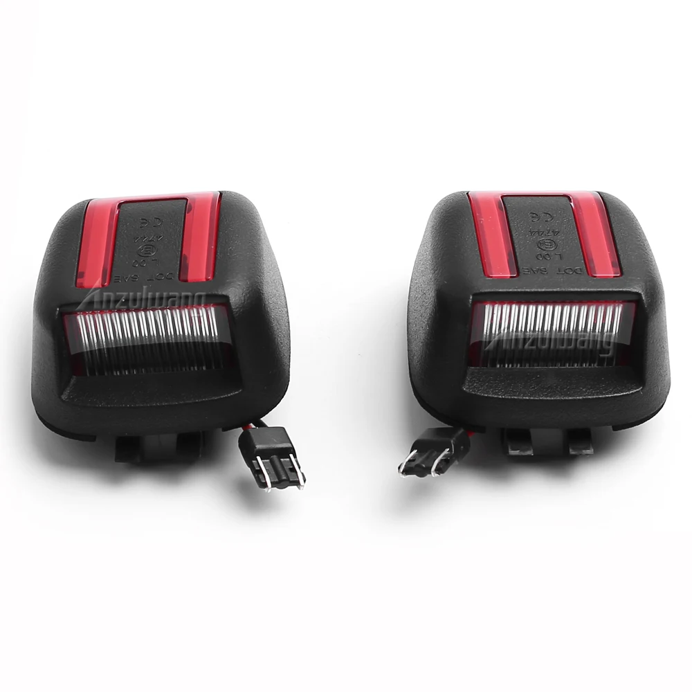 2pcs Red Tube SMD LED Number License Plate Light Lamps For Nissan Frontier Navara D40 2007-2019 Titan Armada Xterra Pickup Truck