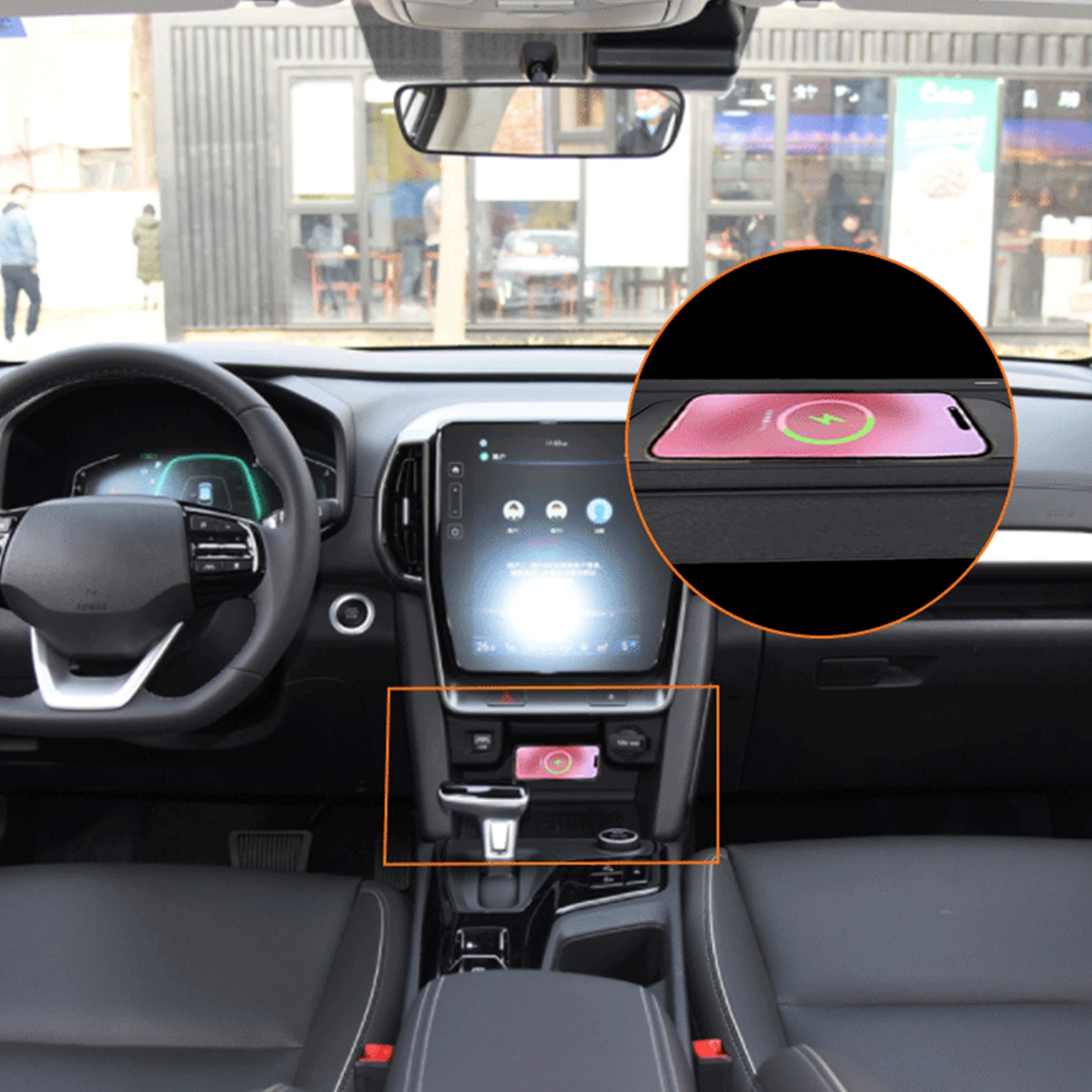 2DIN The Leaset For Hyundai IX35 2020-2022 Car center console phone charger fast wireless charger charging plate charging holder