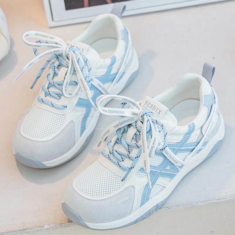 Women's Summer Large Size 4143 Breathable Mesh Upgraded Version of Korean Style Versatile Super Lightweight Sports Casual Shoes