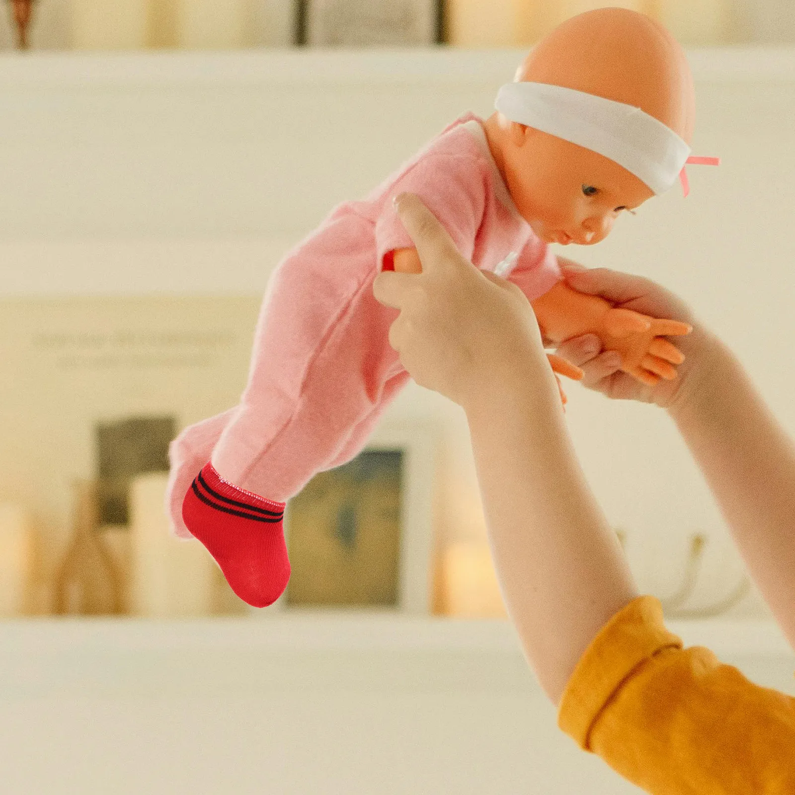 

6Pairs Colorful Cotton Knitted Ankle Socks Sturdy Fit for 18 Inch Female Figure Clothing Accessories Socks