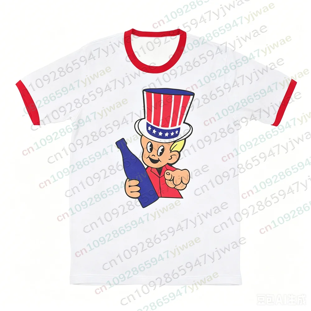 Anchorman Movie Ron Burgundy Little Uncle Sam Same T-Shirt mit Rundhalsausschnitt, modisches, lässiges T-Shirt für den Sommer, Herren- und Damen-T-Shirts – Detail 6