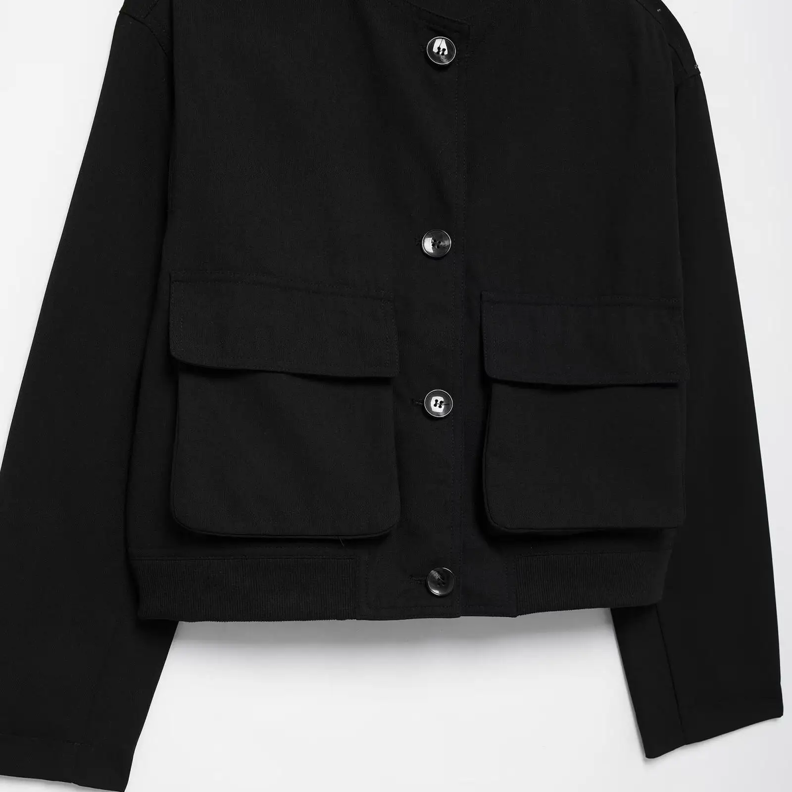 

JNLEAOG Женское пальто-манто Pilot Jaet с дизайном и верхней одеждой Stand Fit Long Sve round Ne Button Closure Polye...