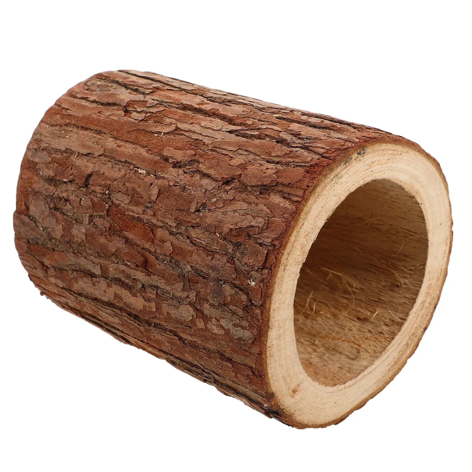 Natural Bark Flower Buckets Rustic Tree Stump Planters 5.1 Inch Birch Bark Floral Container Rustic Flower Display Bucket
