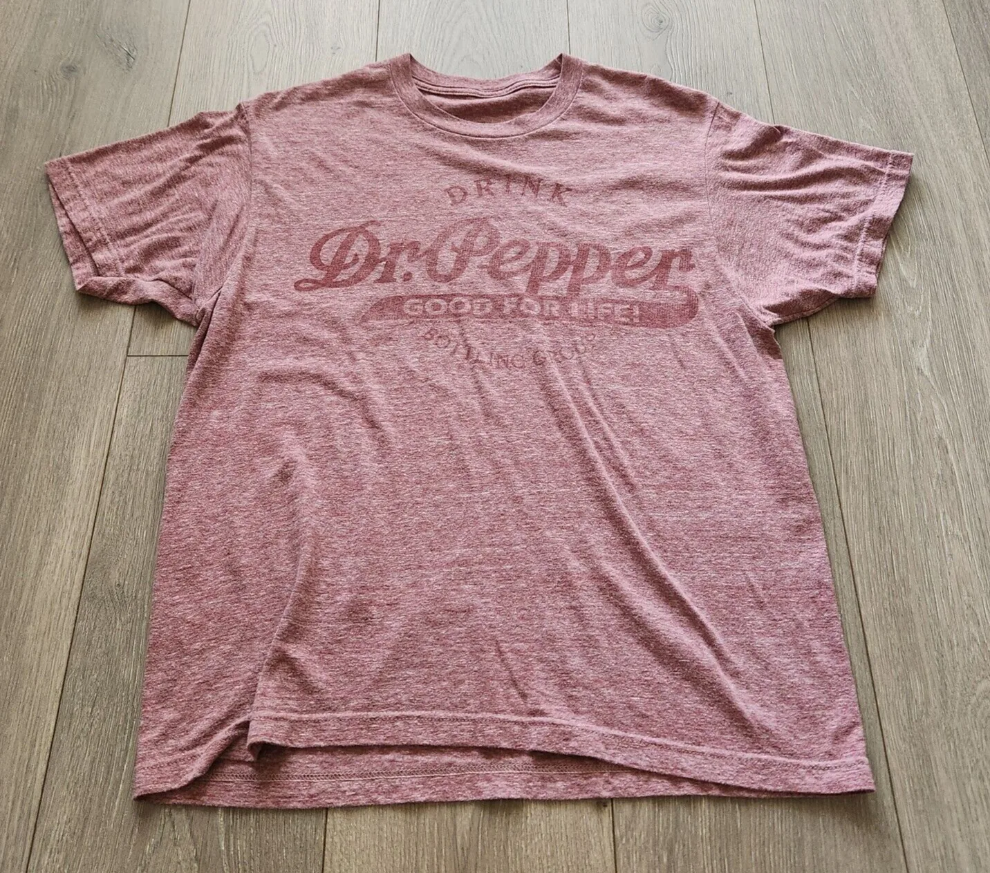 Dr Pepper T shirt Adult M Pink Red Good for Life Drink Bottling Group