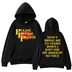 “Please Please Please” Lyrics Sabrina Carpenter Hoodie Harajuku Pullover Tops Sweatshirt Fans Gift