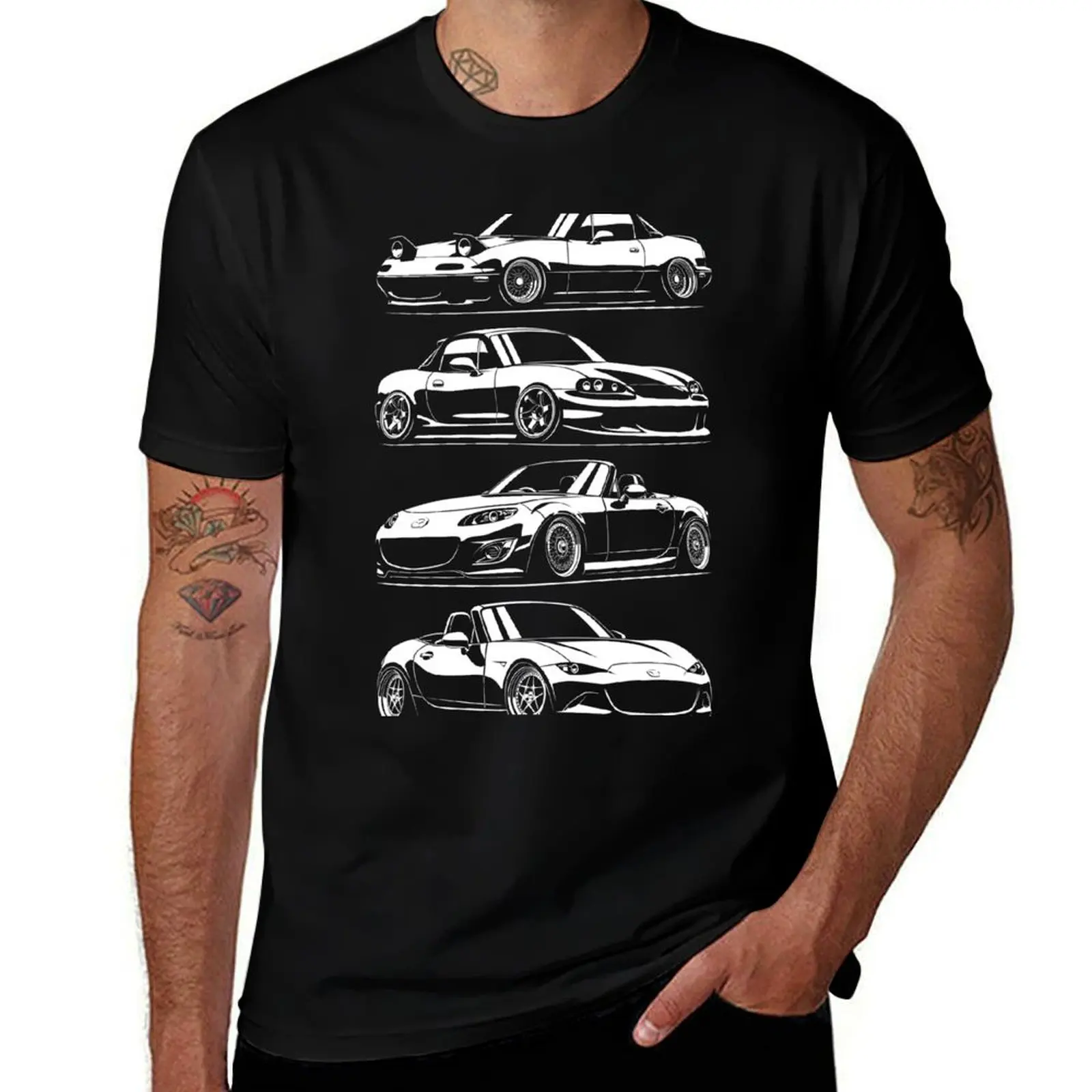 

Generations. MX5 Miata T-Shirt t shirt man plain man t shirt heavy cotton