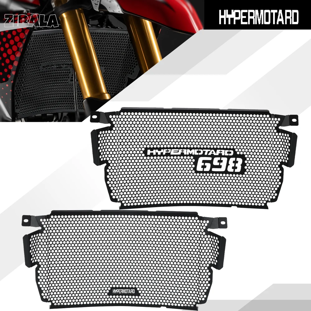 

CNC Motorcycle Accessories Radiator Protection Grille Guard Protector Cover For Ducati Hypermotard 698 Mono RVE 2024-2025-2026