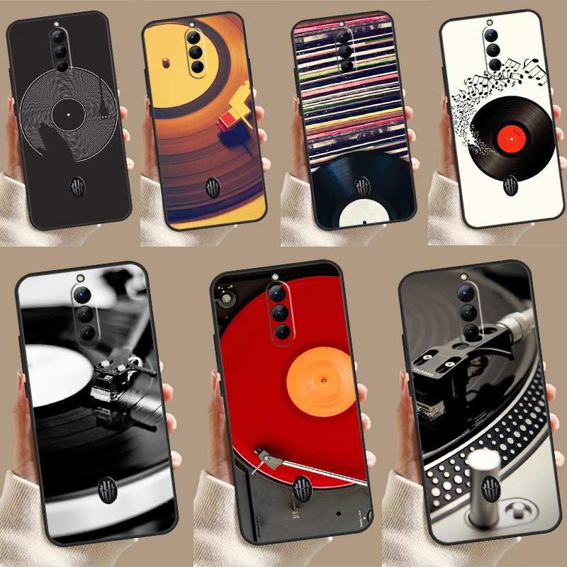 Vinyl DJ Record Art Case For ZTE Red Magic 9 8 8S Pro Plus Nubia Red Magic 6S 7S 6 7 Pro 6R 5S 5G Phone Cover