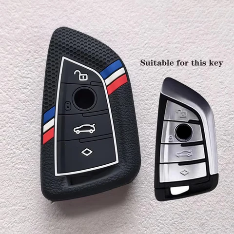 Силиконовый чехол для дистанционного ключа автомобиля, брелок для ключей для BMW X1 X3 X4 X5 X6 серии 1, 2 3 5 7 G20 G02 G05 G31 G23 F34 F15 F40 IX3