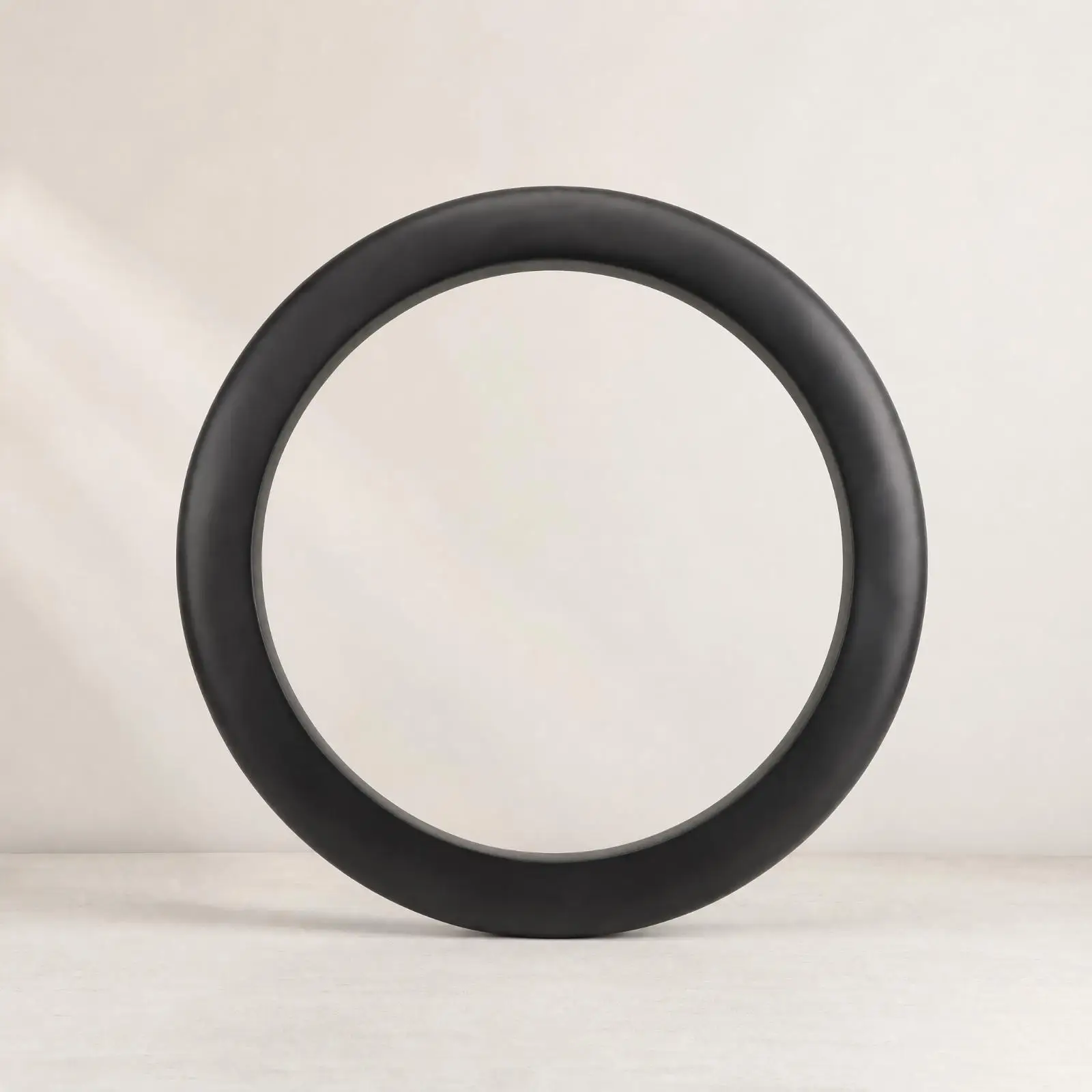 Matte Black Resin Circular Band Ornament Minimalist Open Circular Band Table Decor Modern Geometric Table Decor for Office,