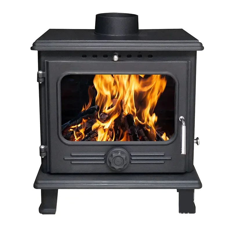 Large Cast Iron Stoves Firewood Burning Heaters Unique Freestanding Fire Place Matt Paint Stove Indoor Wood Burning Fireplace