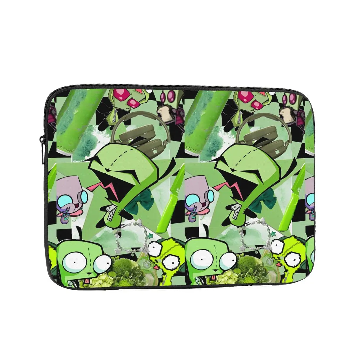

Cartoon Invader Zim Laptop Sleeve Cover Bag 10 12 13 15 17 Inch Notebook Sleeve Case Shockproof Case Bag