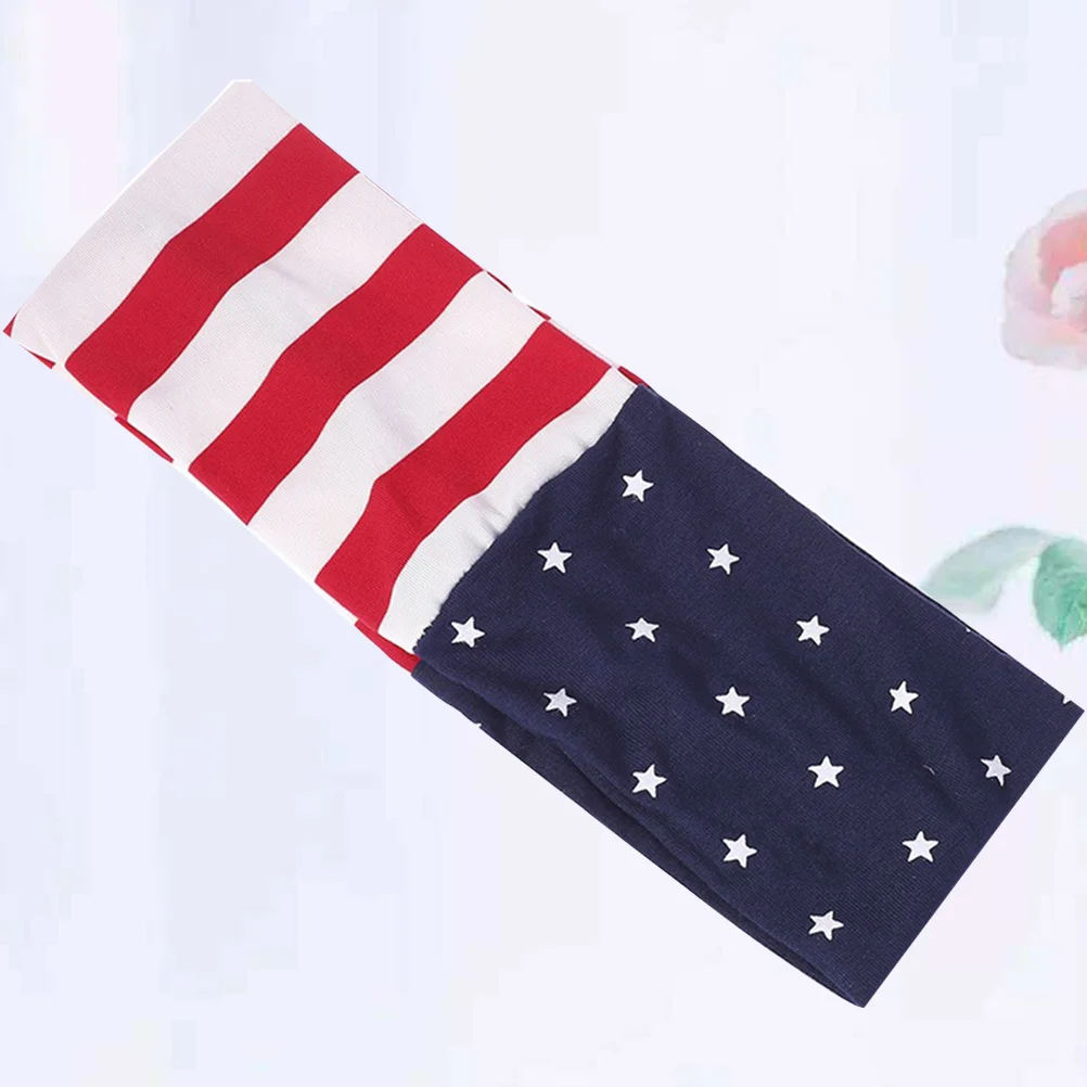 

Повязка на голову с дизайном флага США, маленькая компактная эластичная повязка для волос для фитнеса, йоги, бега, спортивные аксессуары для волос, повязка на голову с дизайном флага США