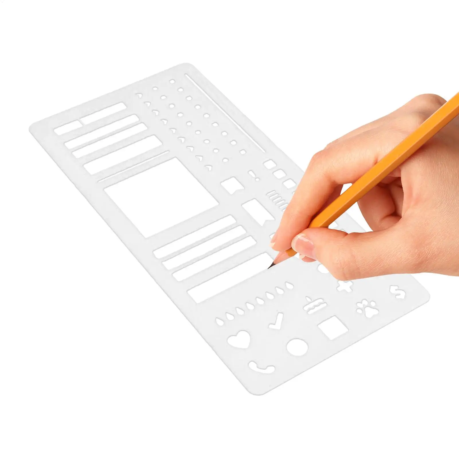 Planer-Schablonen, Vorlagen, Planer-Schablone, Tagebuch, gepunktetes Lineal für Banner, Listen, Stempel, Schriftzug, Lesezeichen, Tagebuch, Sammelalbum