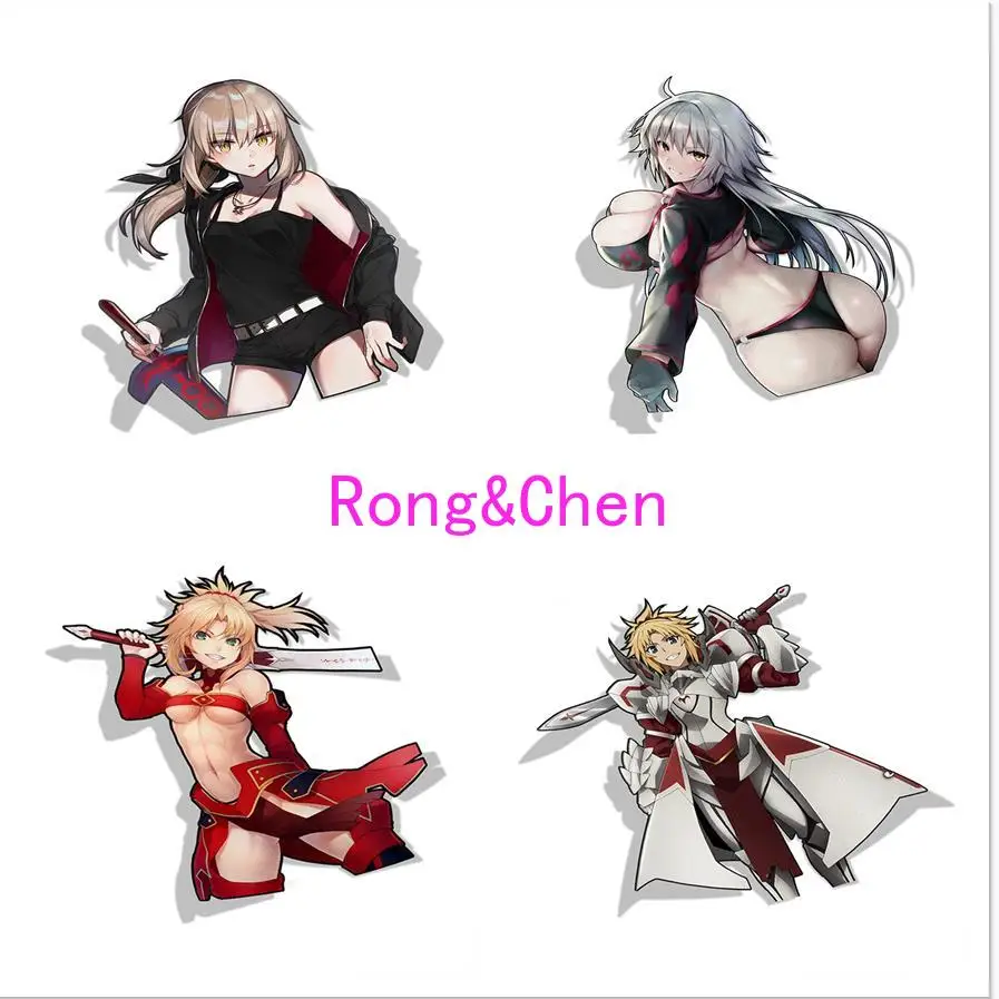 

Anime Cartoon Car Stickers Saber Fate Grand Order Car Motorcycle Racing Windshield Trunk Body Laptop PVC Vinyl Reflective Decals