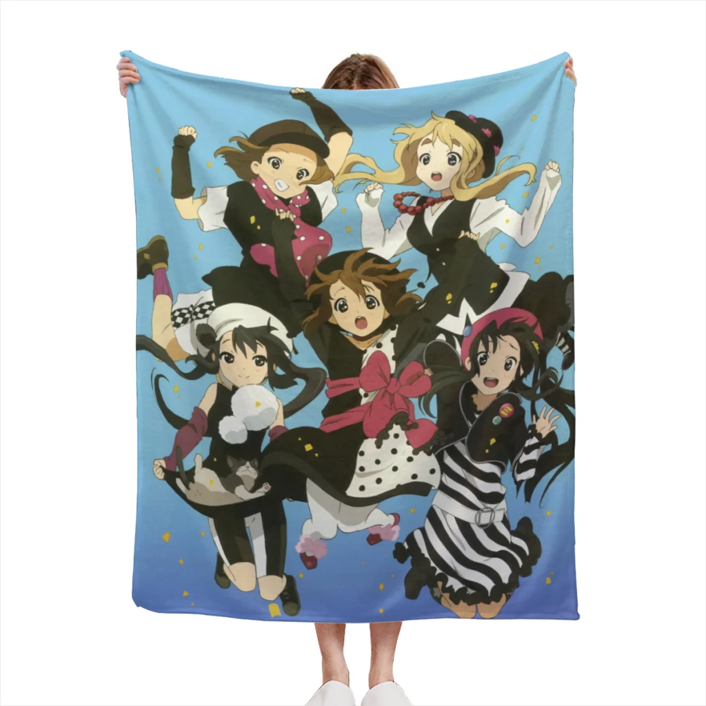 

Japan Anime Kawaii New K ON! Light Blanket Flannel Warm Throw Nap Knee Blankets Warm Winter