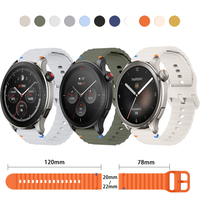 22mm Strap for Amazfit Balance/GTR 4 46mm/BIP 5 /GTR 3 Soft Silicone 20mm Band for Active 42mm/Bip 5 Unity/GTR Mini