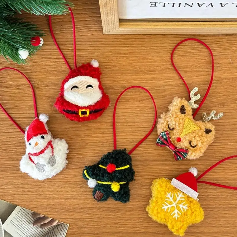Cartoon Plüsch Weihnachtsmann Schneemann Weihnachtsbaum Schlüsselanhänger Rucksack Anhänger Dekoration Weihnachten Party Geschenk