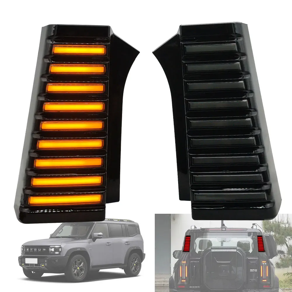 

Rear Running Tail Pillar Lamp Break Lights Kit Warning lamp Fit For Chery Jetour Traveller T2 2023 2024