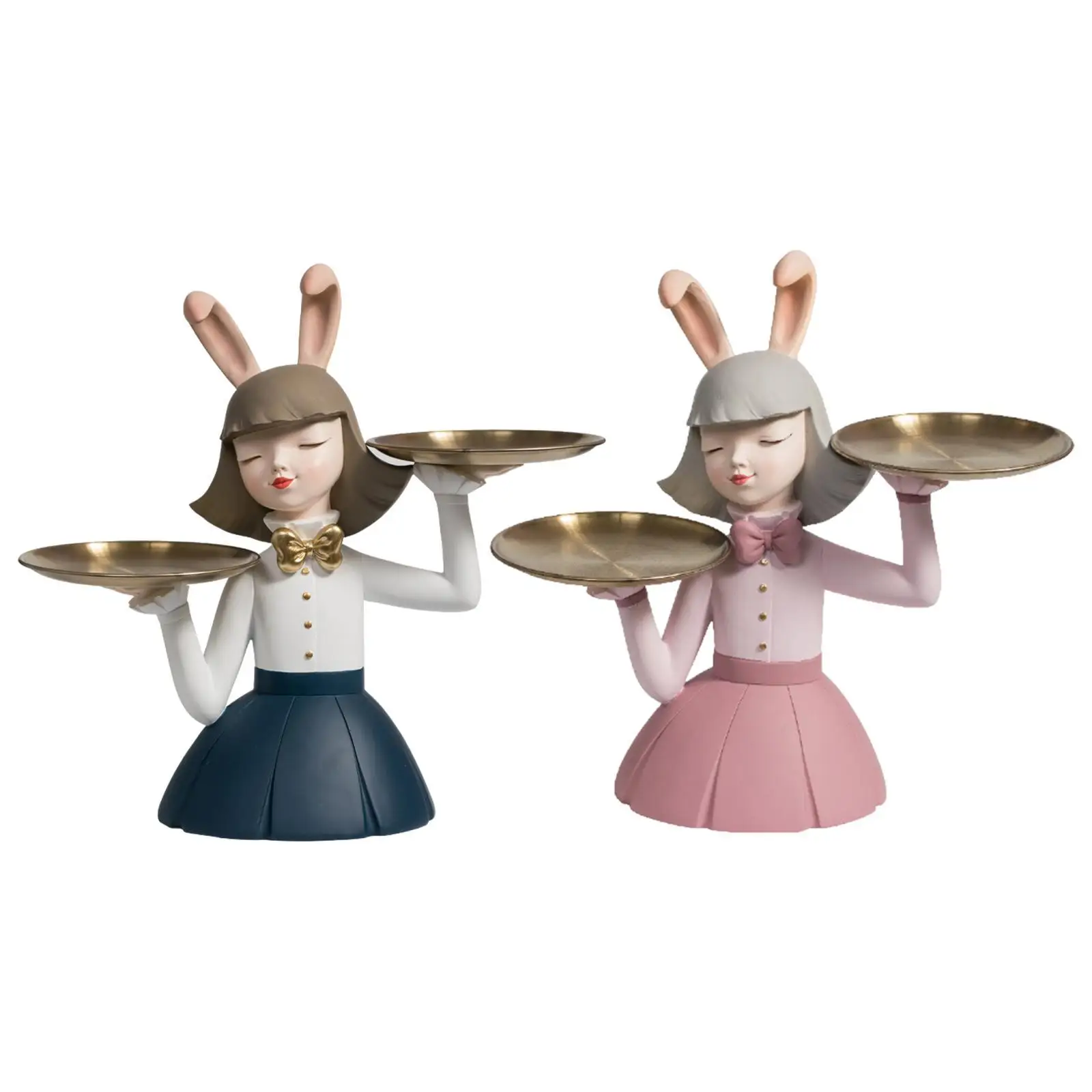 

Фигурка девушки из смолы, настольный орнамент, косметический поднос, многоцелевой для ТВ-шкафа