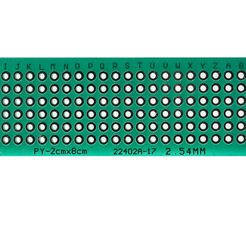 10 قطعة ثنائي الفينيل متعدد الكلور مجلس 2*8 سنتيمتر جانب واحد النموذج المجلس لتقوم بها بنفسك لوحات الدوائر العالمية عدة إلكترونية 2x8cm
