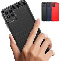 Carbon Fiber Texture TPU Case for T-Mobile Revvl 7 6x Pro 5G Revvl 6 T Phone Pro 5G Shockproof Protective Cover Funda Coque