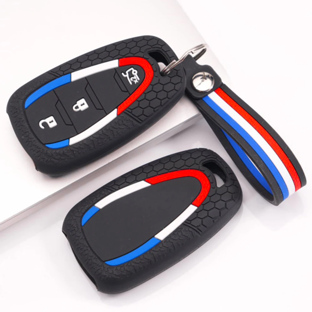 Soft Key Holder With Lanyard For Chevrolet Cruze Aveo Cavalier Monza Malibu Captiva Equinox Trax Sail Orlando Spark Lova Premium