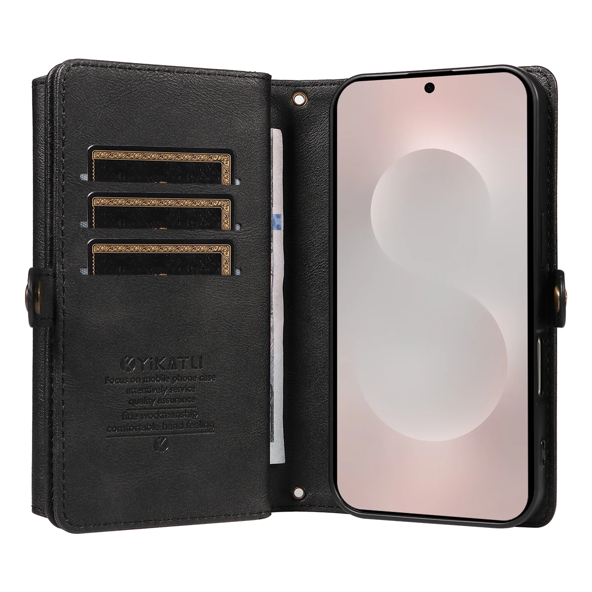 حافظة لهاتف سامسونج جالاكسي S 10 20 21 22 23 24 25 Plus Ultra FE 25 Edge حافظة هاتف فاخرة بسحاب لتخزين البطاقات والمال