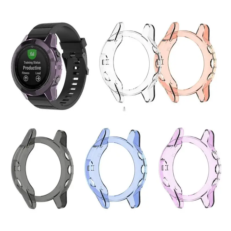 เคส TPU สำหรับ Garmin Fenix 5X 5 5S PLUS สมาร์ทวอท์ชเคสซิลิโคนแบบนิ่มสายกันชน Fenix5อุปกรณ์เสริมเปลือกกรอบ