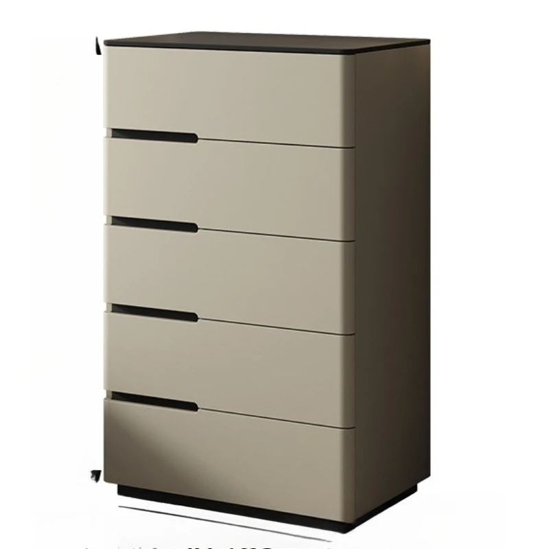 

Solid wood bedside table Modern simple light luxury household living room Bedroom four storage side cabinet