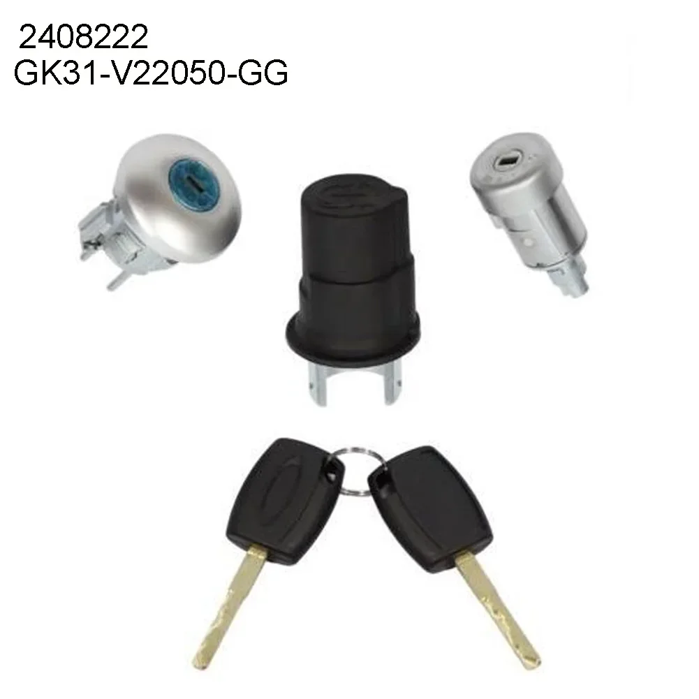 

1 Set Door Lock Ignition Barrel With 2 Keys For Ford Transit MK8 2408222 GK31-V22050-GG Bonnet Lock Auto Parts