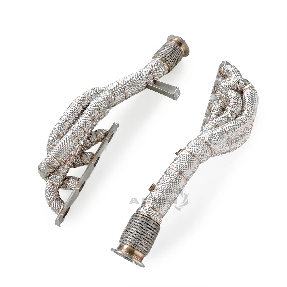 

For Audi R8 V8 4.2 2008-2018 high-performance exhaust manifold stainless steel exhaust manifold Insulated exhaust collector