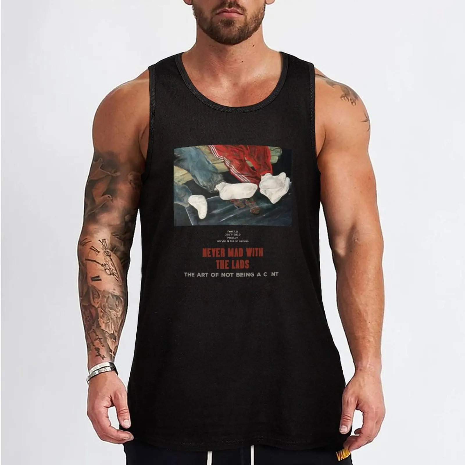 Never Mad With The Lads Tank Top gym clothing men Men's sports t-shirt Vest Men's tops