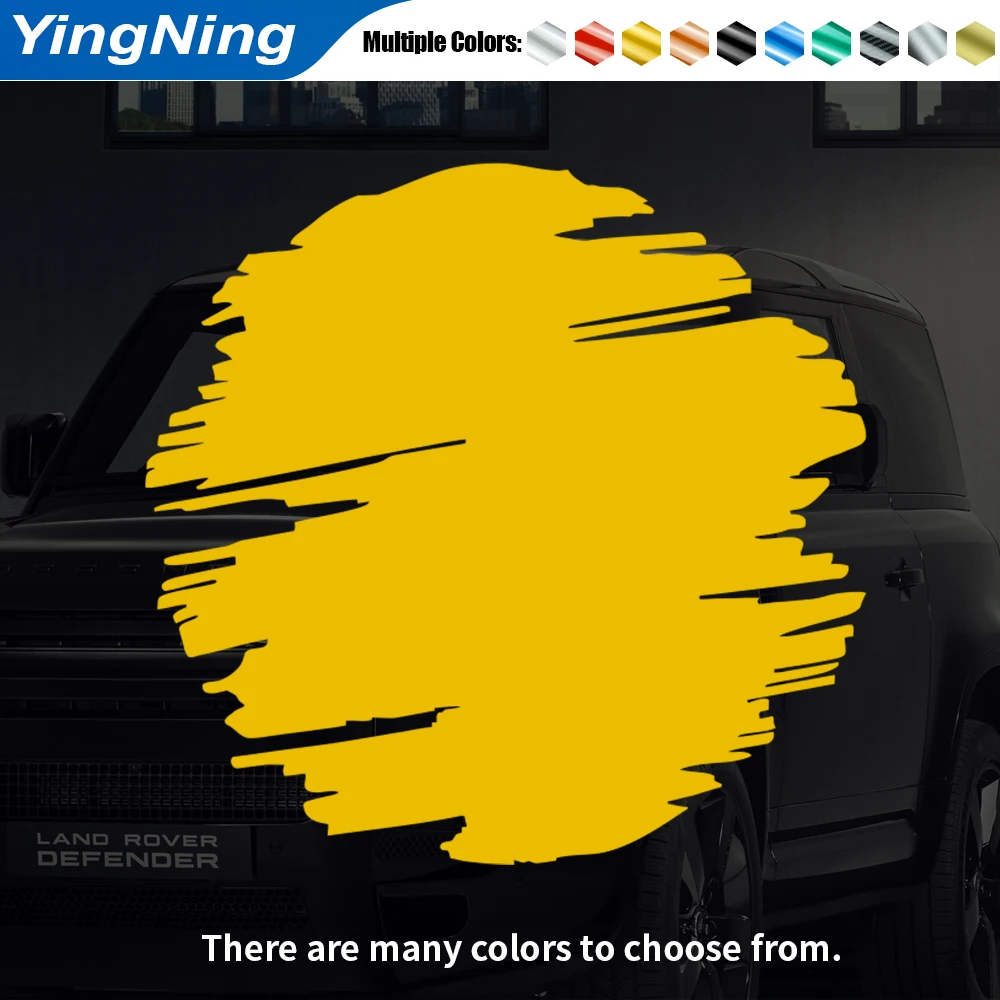 Adesivo de Carro Grunge Circle, Decalque de Vinil com Efeito de Tinta, Impermeável, para Capacete de Moto, Capô de Carro, Janela, Para-choque, Decoraç