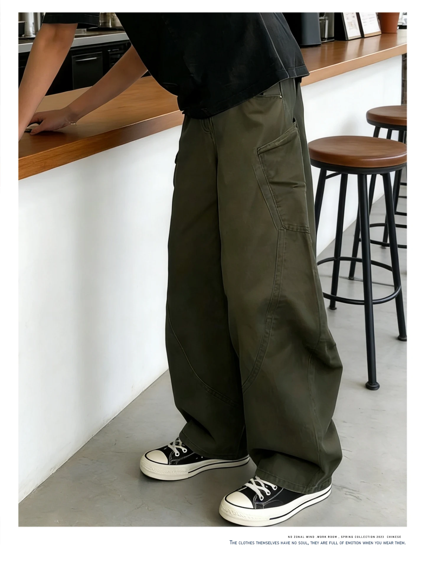 

Нейтральные широкие джинсы, повседневные брюки свободного кроя для мужчин и женщин, длинные брюки в американском рабочем стиле, прямые хлопковые брюки