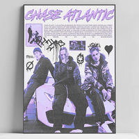 Pop Rapper Chase Atlantic Poster Decoration Home Decorations Posters for Wall Decor Decorative Paintings Painting on Canvas Art