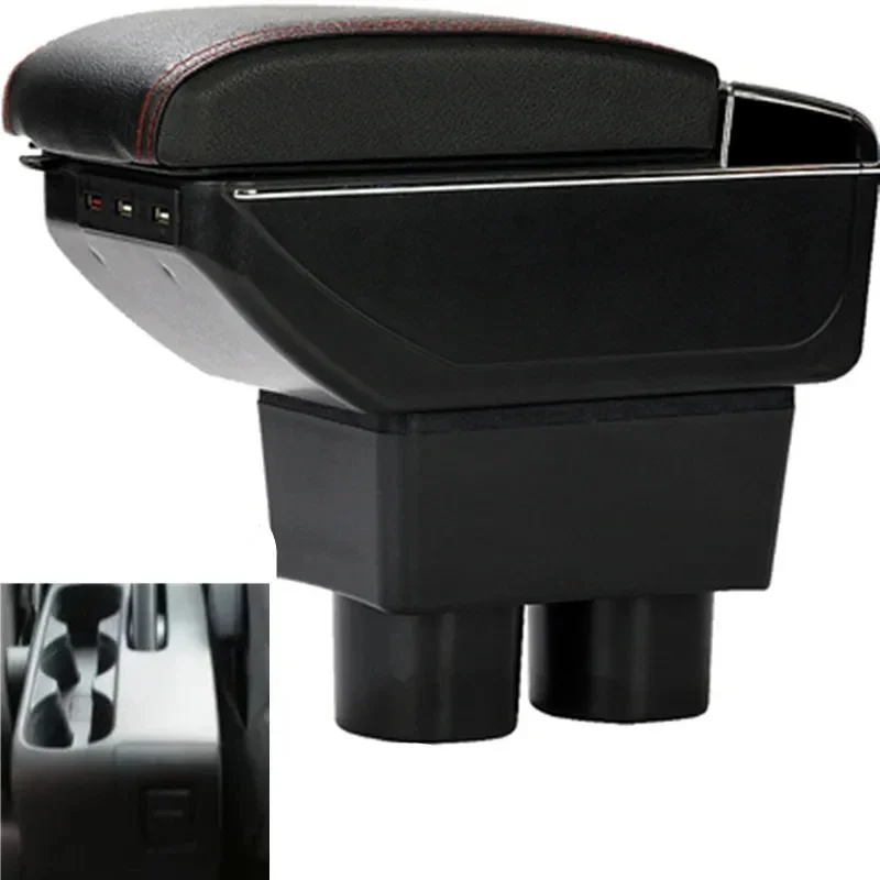 

NEW for Toyota Rush armrest box universal car center console modification accessories double raised with USB Charging