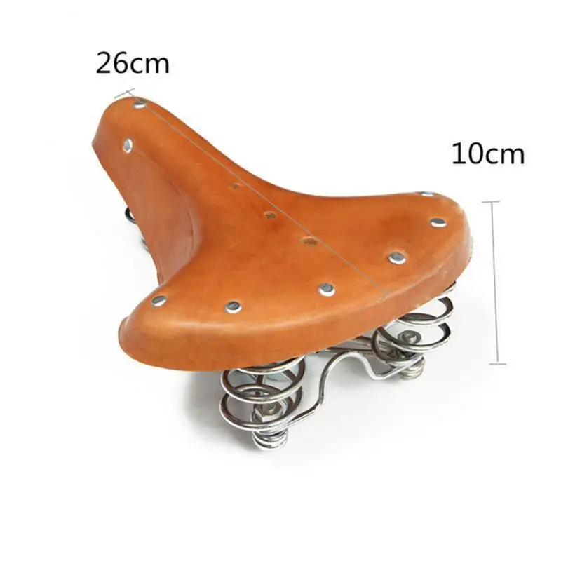 Retro Vintage Cowhide Bicycle Seat Leather Bike Saddle Seat high quality Cowhide Leather Cushion Bike Accessories