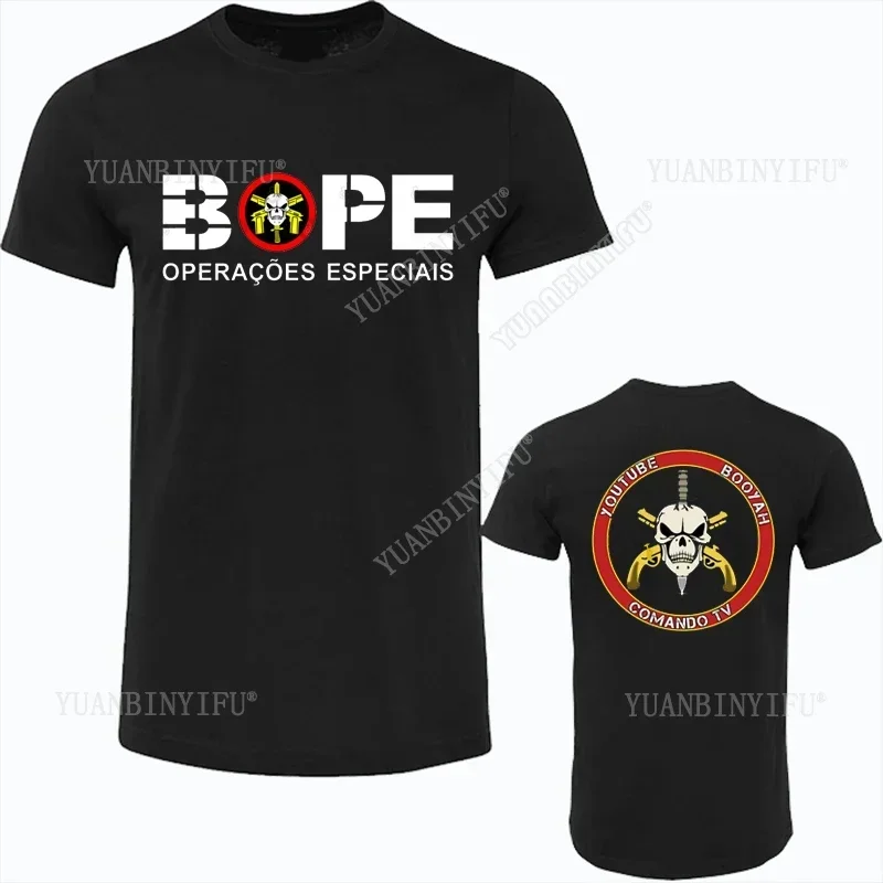 

New Arrival BOPE Elite Squad Brazil Special Fore Unit T Shirt Male Sumer Short Sleeve O-neck Comfort Popular Tops Streetwear