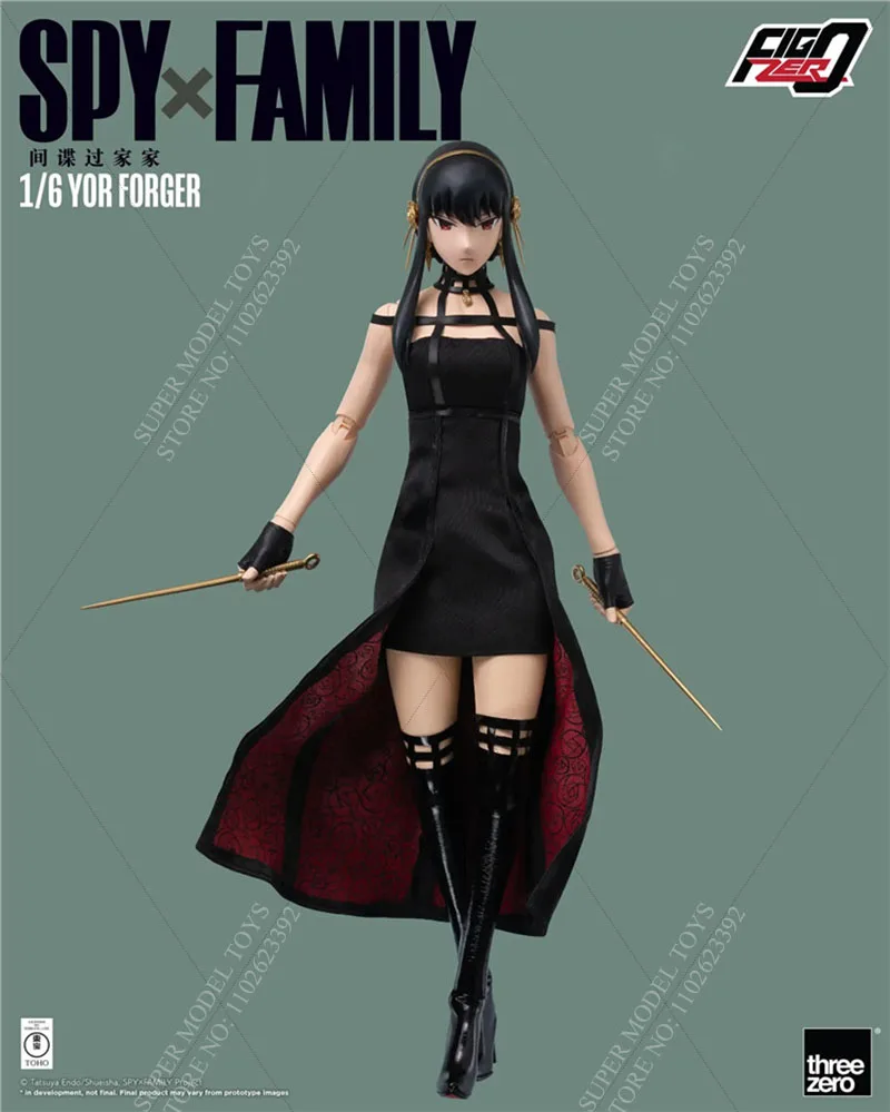 Threezero 3Z05030M0 1/6 Scale Female Soldier Yor Forger SPYxFAMILY Comics Character Full Set 12-inch Action Figure Model