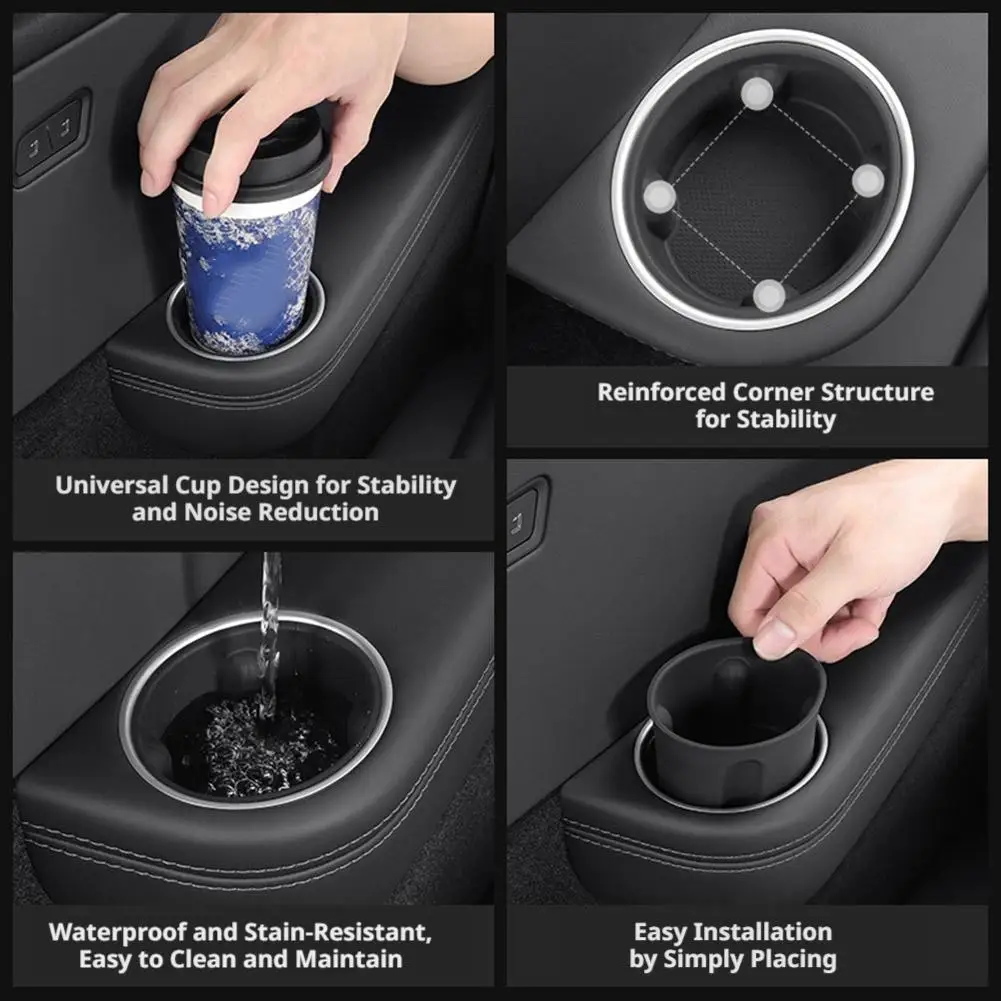 For Tesla Model Y Juniper YL 2026 Water Cup Holder Silicone Cup Holder Central Control Water Cup Holder Interior Accessorie view 2