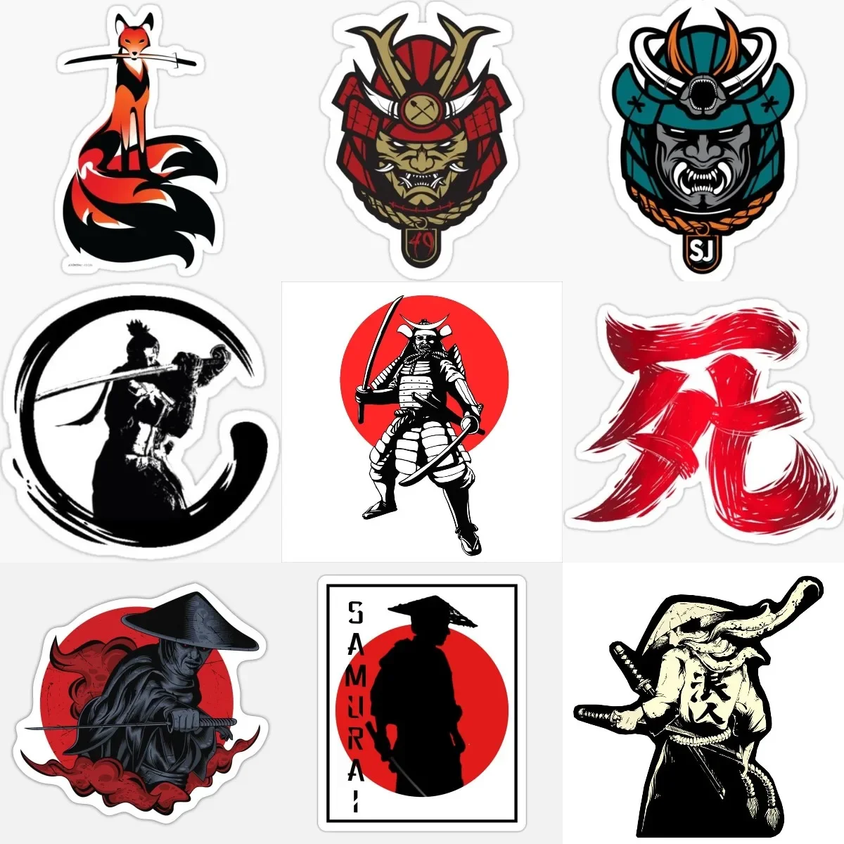 

Ghost Samurai Warrior Swordsman Bushido Sticker for Decorate Wall Room Truck Window Car Camper Helmet Motorcycle Customizable