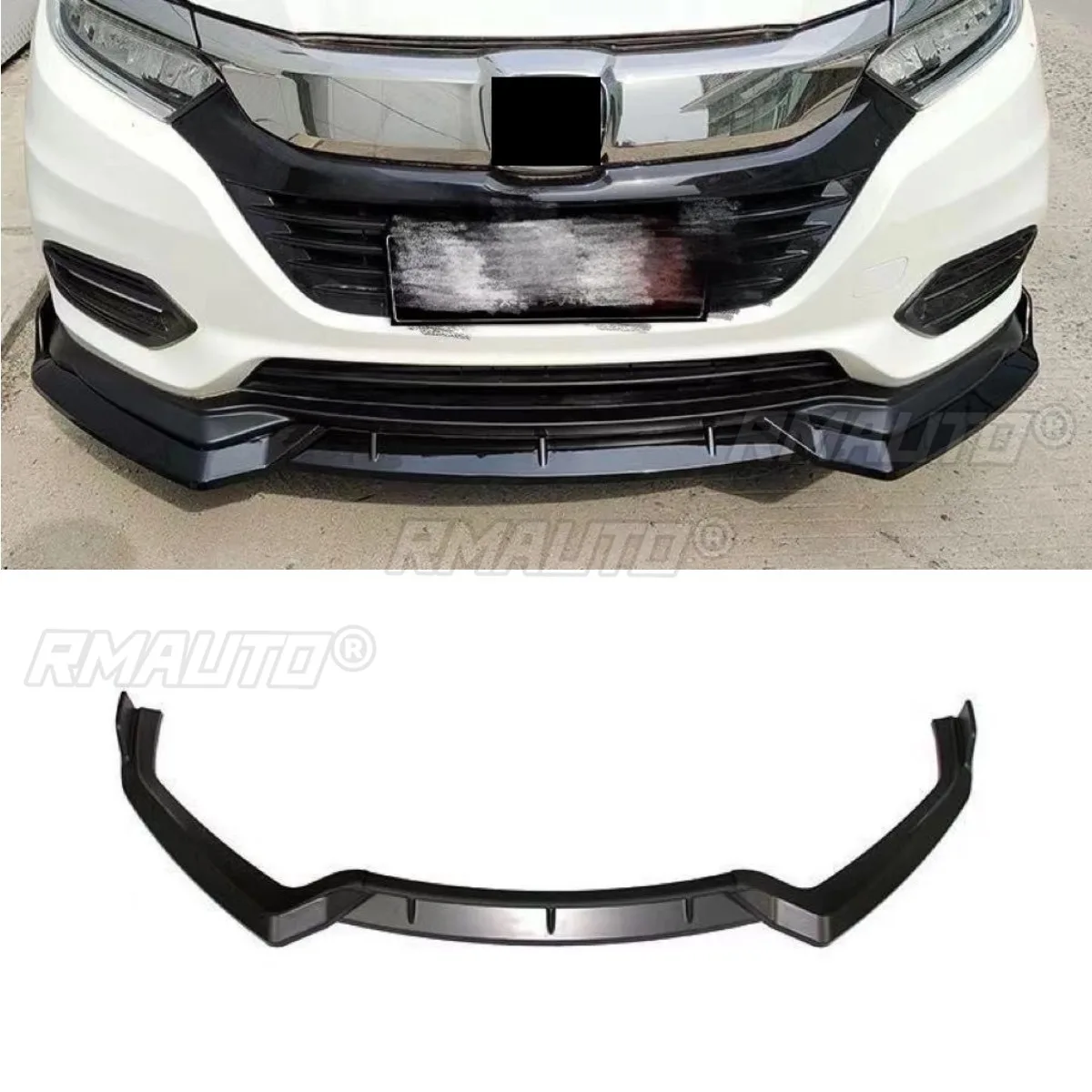 Car Front Bumper Lip Diffuser Spoiler Glossy Black Body Kit for Honda VEZEL 2019-2021 Protector Bumper Guard Car Accessories
