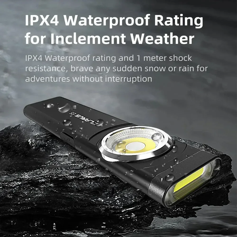 Klarus E5 EDC Rechargeable LED Flashlight USB Charging Lantern with Built-in Li-ion Battery 470LM IPX4 Water-Resistant Torch