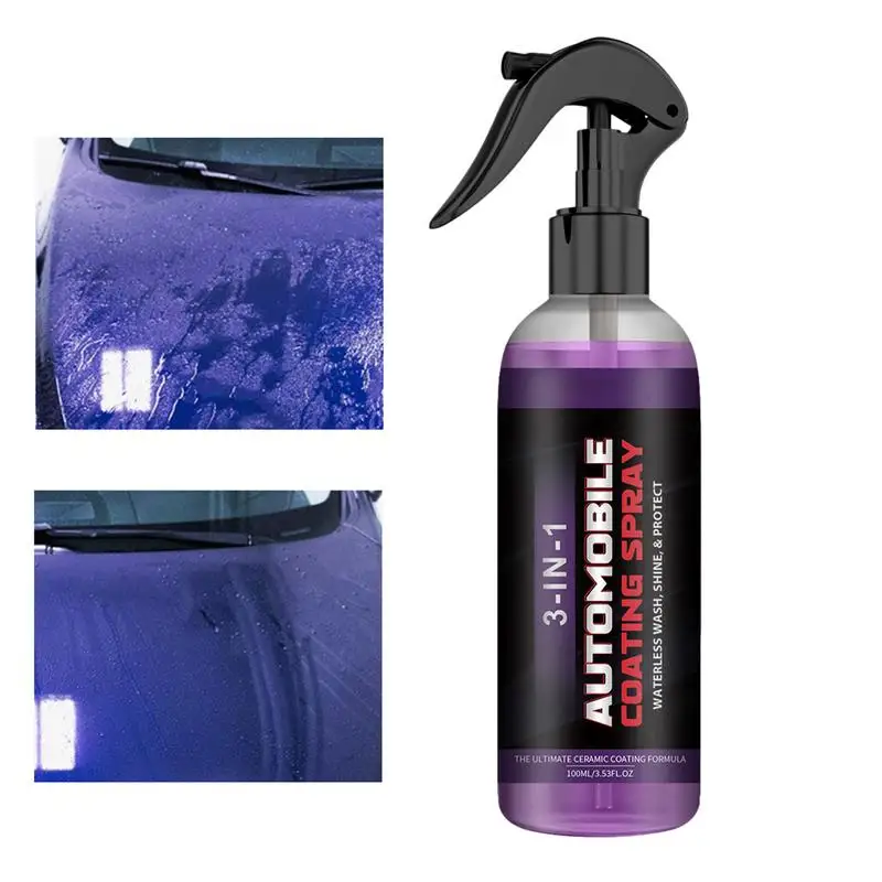 3 In 1 High Protection Spray 100ml Nano Car Scratch Repair Spray Car Wash Car Shield Coating Cleaning Nano Polishing Paint Wax