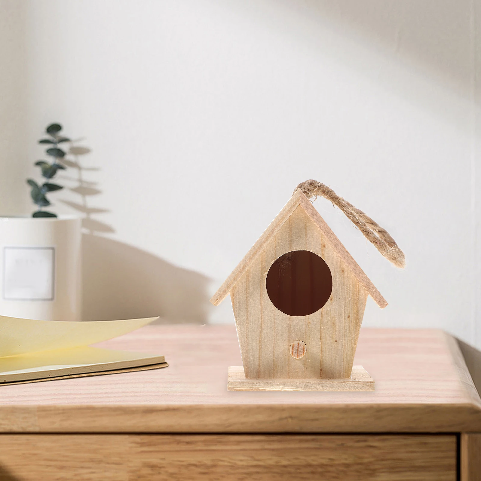 

5pcs Mini Bird House Artificial Bird Nest Decorative Props Natural Material Handmade Craft Wedding Party