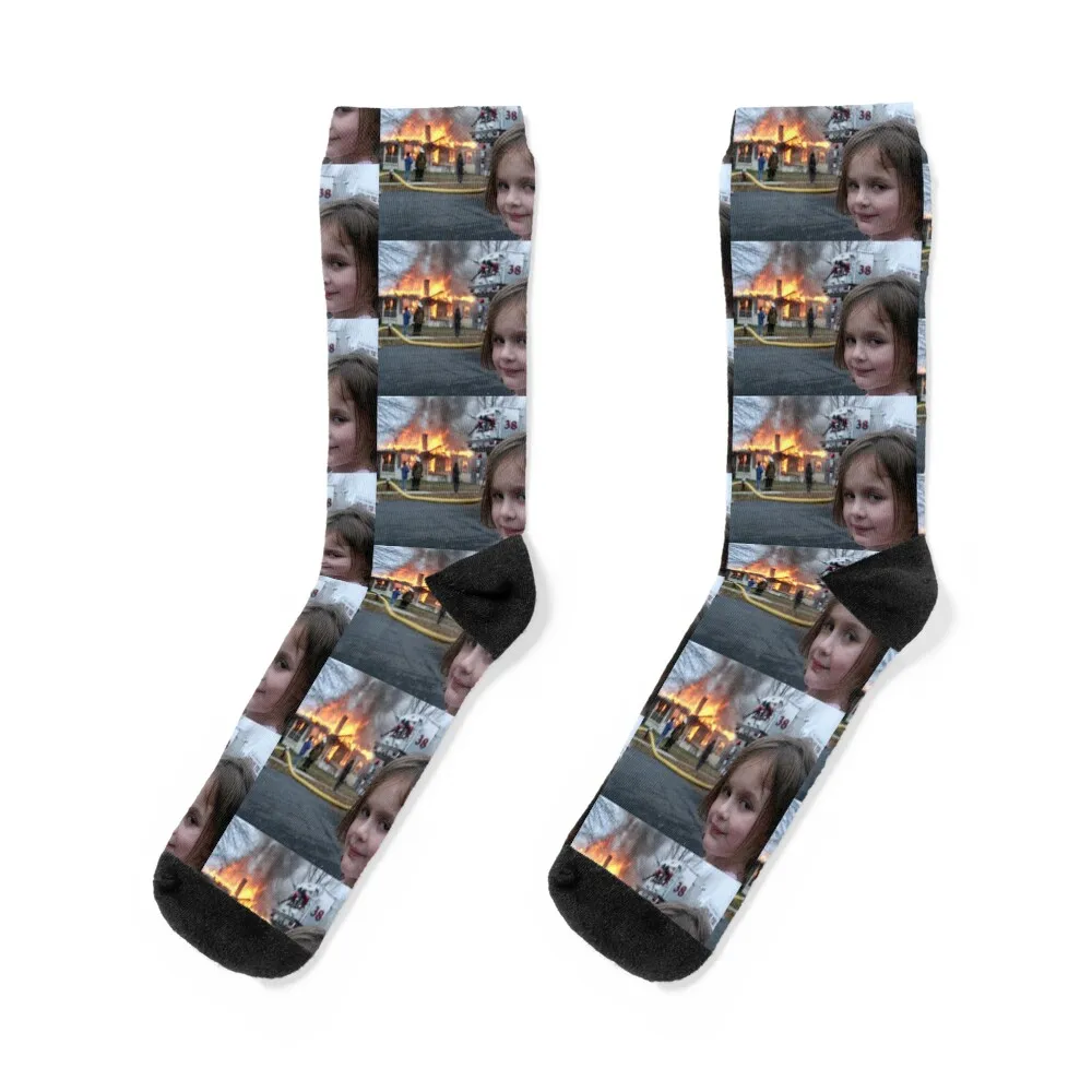 

The Original Disaster Girl Meme Socks FASHION basketball new year gym Male Socks Women's