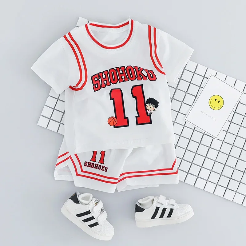 Anime Slam Dunk Shohoku Rukawa #11 Sakura Agi 10 # Basketbal Jersey Kinderen Buitensport Set Kind Cosplay Uniform Jongens Kostuum